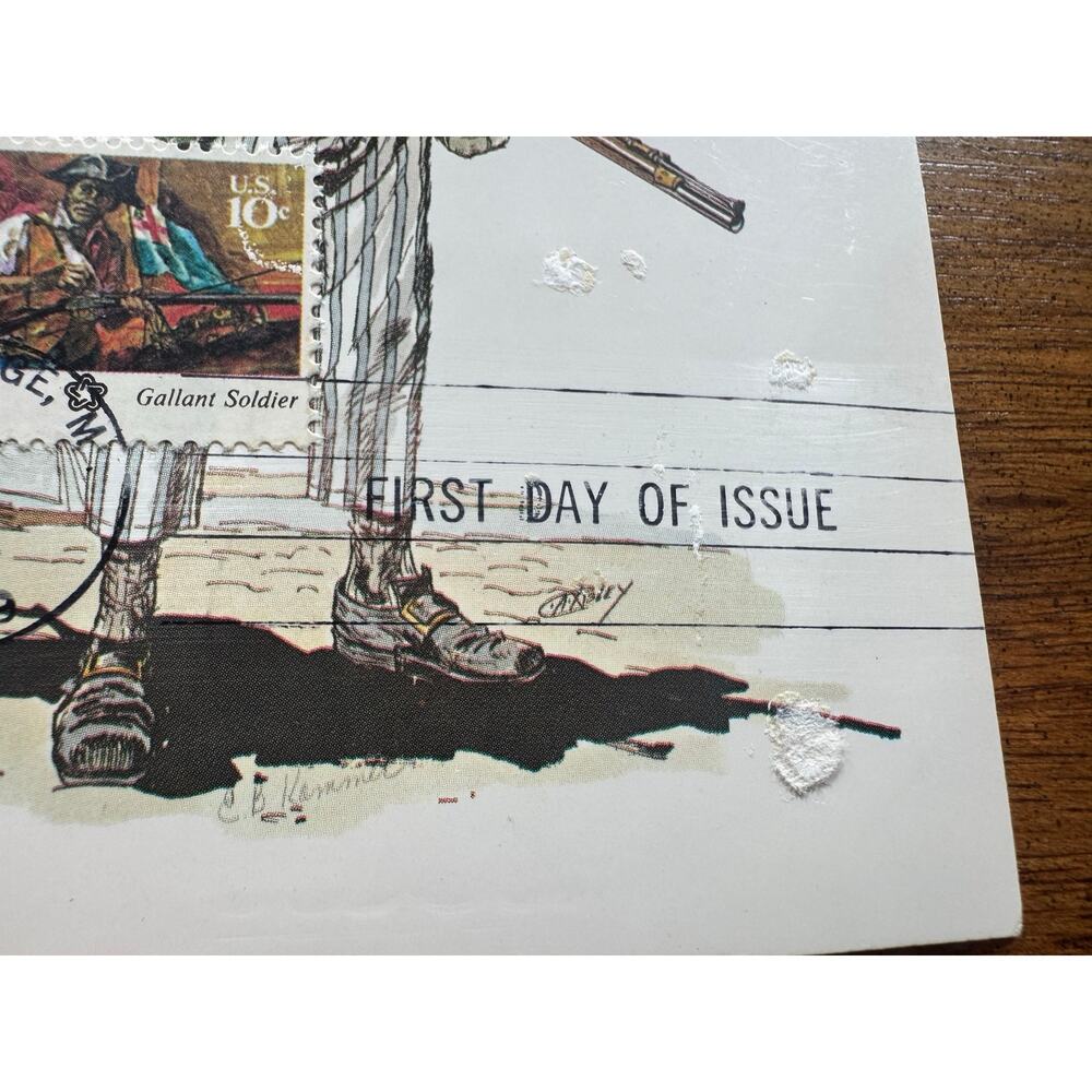 Vintage 1975 Salem Poor First Day Issue Postcard Bicentennial Stamp FDC - Picture 3 of 9